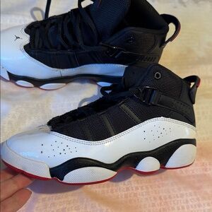 Jordan Kids Sneakers Black White Red